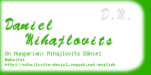 daniel mihajlovits business card